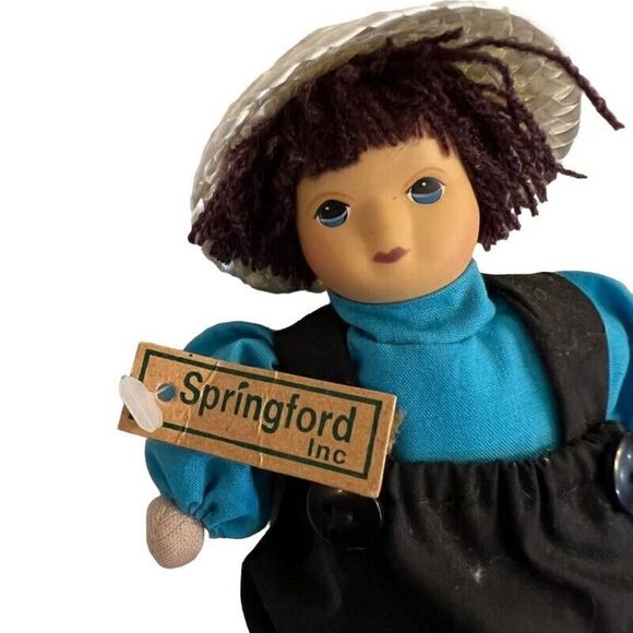 Springford Inc Amish Boy porcelain face cloth doll 5" - Picture 3 of 3